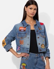Alice Olivia X BRONCO JEFF DENIM JACKET 695 SZ L