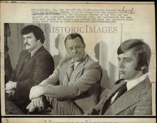 1973 Press Photo Atlanta Falcons Lonnie Warwick, Bob Lee & Norm Van Brocklin