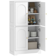 HOMCOM Armadio da cucina 110 cm con 4 ante ad arco e 2 ripiani regolabili