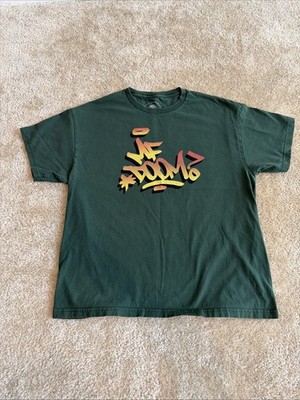 Gas Drawls MF DOOM Green T-Shirt Size XLarge ALL CAPS RAP MUSIC RARE GRAPHIC
