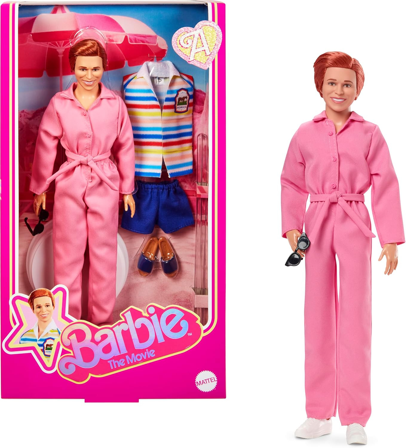 Barbie the Movie Allan Collectible Doll, Michael Cera as Allan with 2 Removable