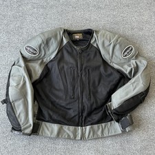 Vanson Jacket Mens XL Black Gray Mesh Motorcycle Riding Made USA Armor Vented