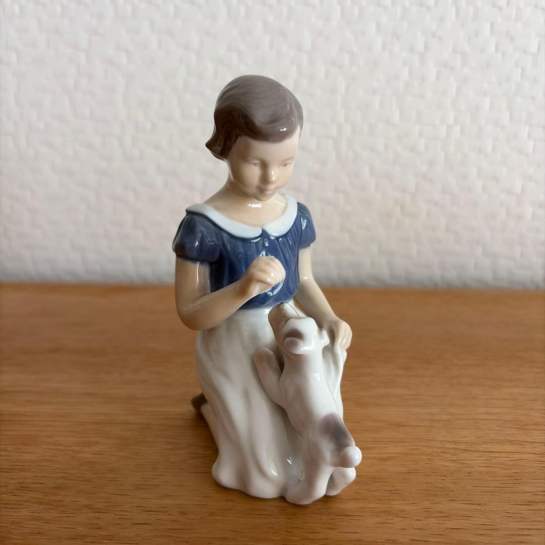 Royal Copenhagen Bing & Grøndahl Girl with Puppy Figurine