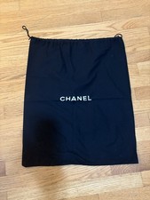 Chanel Black Dust Bag 18 X 21.5 NEW Drawstring Closure Store Shoes Purse
