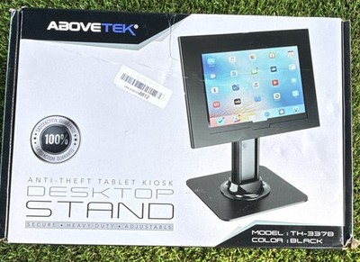 ABOVETEK Anti-Theft Adjustable Tablet Kiosk Desktop Stand TH-337B Black