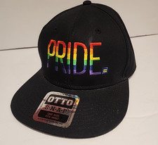Black Snapback Hat PRIDE in Rainbow colors BY OTTO