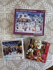 Lot Of 3 Christmas Puzzles (500 Pieces)  Verm...