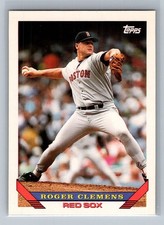 1993 Topps Roger Clemens #4 Boston Red Sox MLB Baseball Trading Card Base Set