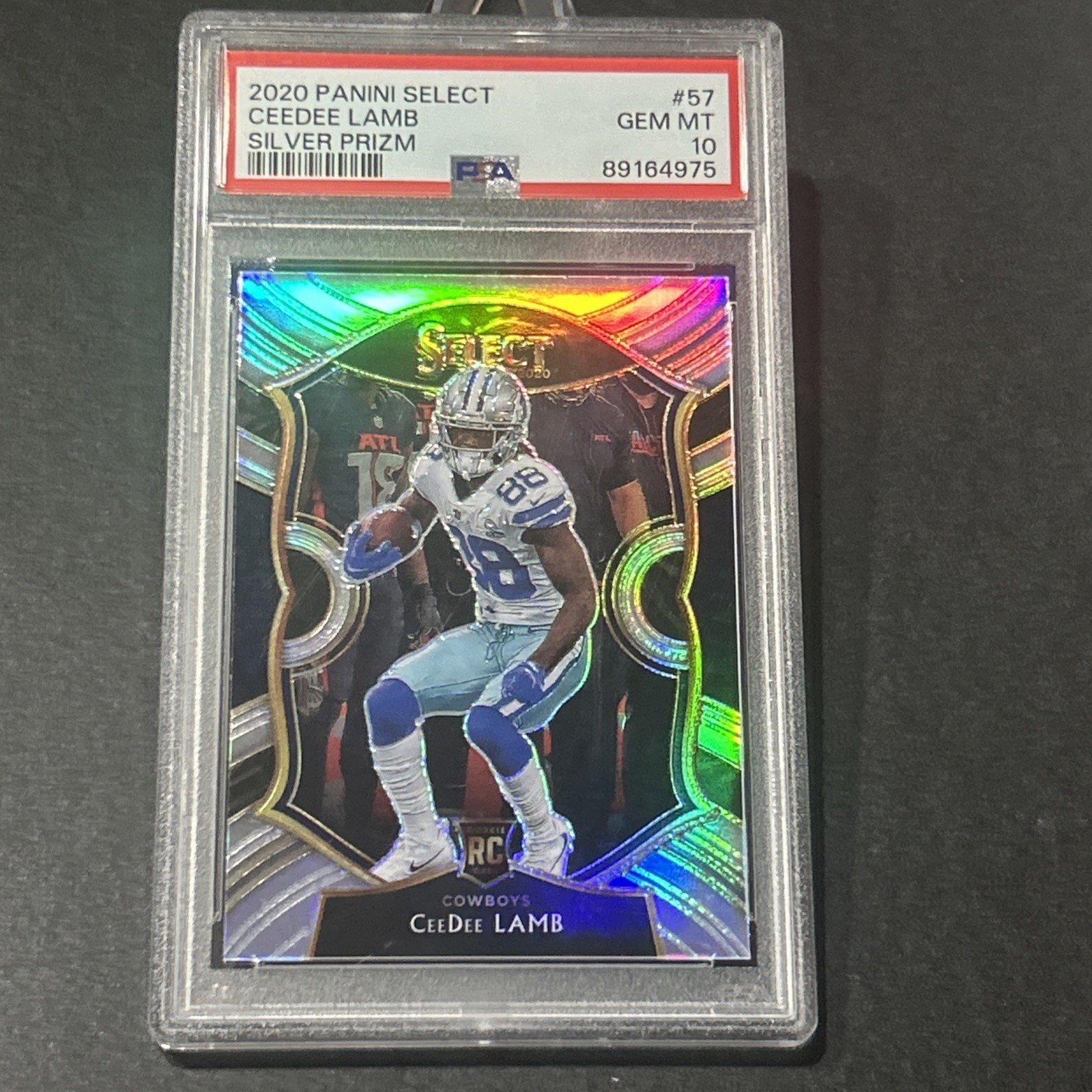 2020 CeeDee Lamb Panini Select Silver Prizm Rookie RC #57 PSA 10 Cowboys