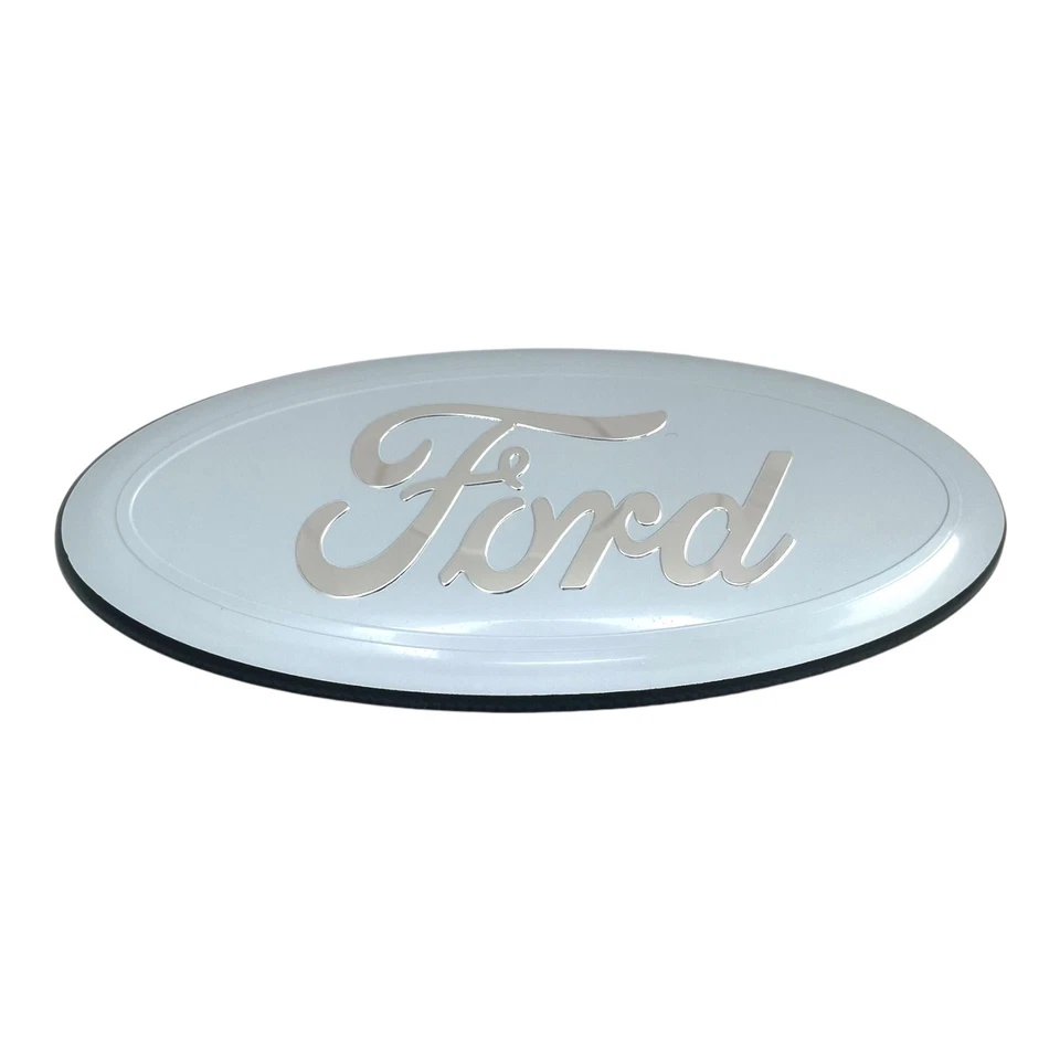 White Tailgate Ford Emblem 5" Rear Oval Logo for Ford Focus C-max Taurus - Image 3 of 4
