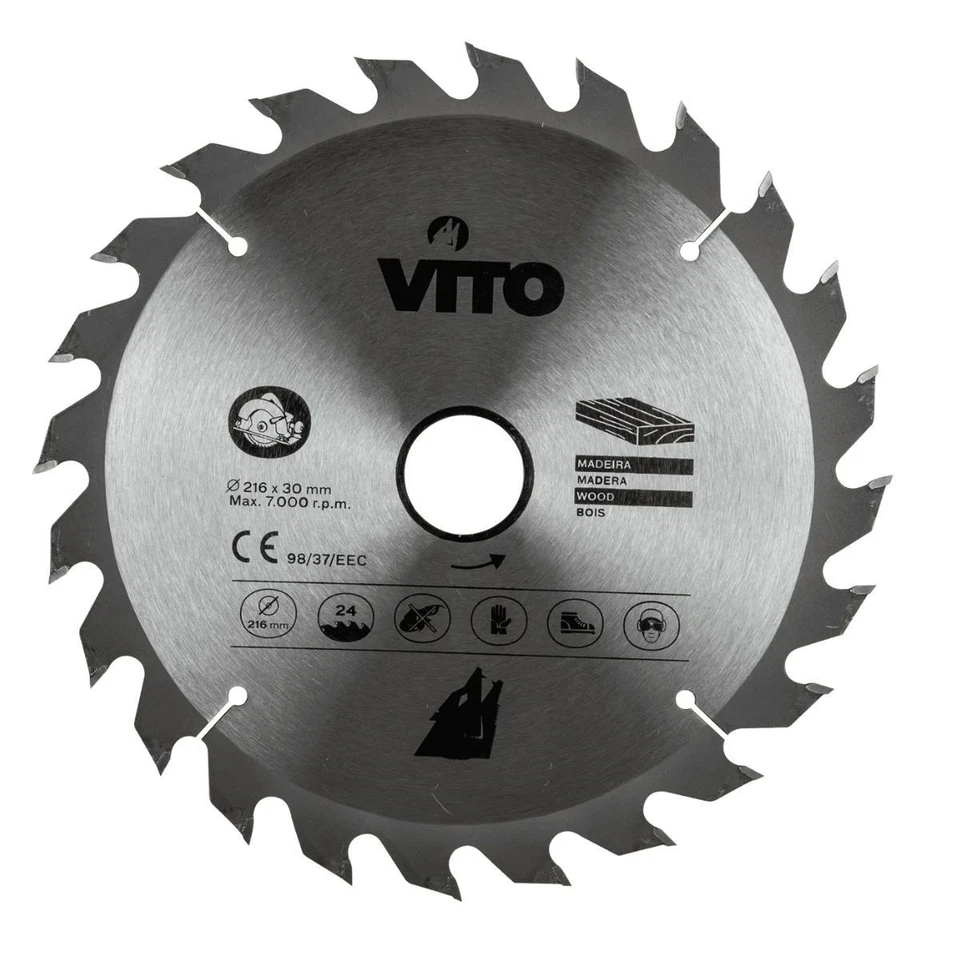 Lame de Scie Circulaire Carbure 216 mm 24 dents VITO - Photo 1/2