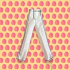 VTG 1981 WESTERN SKIPPER doll Barbie sister orig white jeans flawed Denim pants