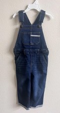 Genuine Kids from OshKosh Denim Overalls 3T Blue Unisex Adjustable Straps Soft