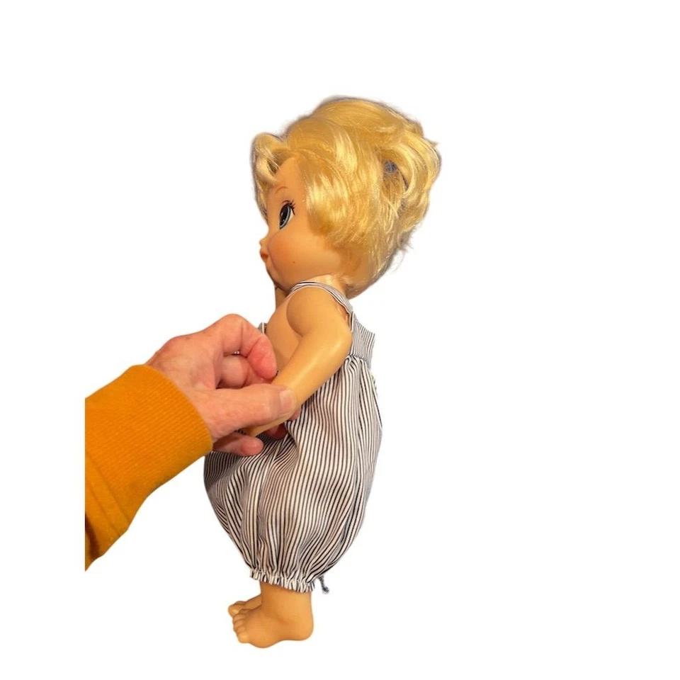 Vintage Baby Alive Blonde Doll 12" with Striped Outfit 1980s - Image 2 of 4