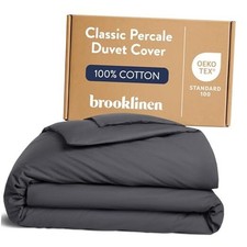 Luxury Percale Duvet Cover   100 Cotton, Cool, Crisp, King/Cali King Slate