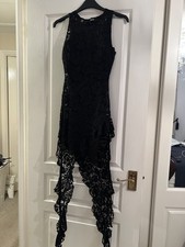 Oh Polly Black Dress With Lace Over Dress Size 8