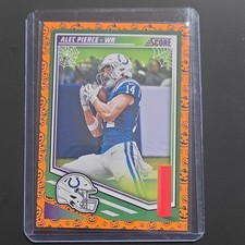 Panini Score 2025 Pumpkin Parallel Alec Pierce Indianapolis Colts Card #72 NFL