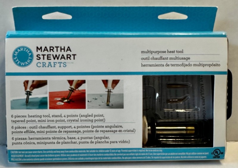 Martha Stewart Crafts MULTIPURPOSE HEAT TOOL 6 Pieces Includes 4 Points ~ NEW