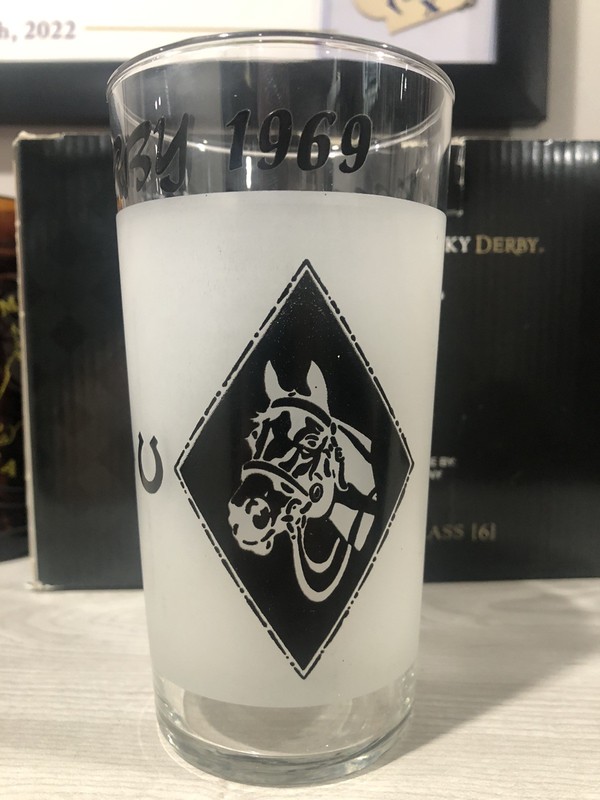 Kentucky Derby Bar Glass 1969