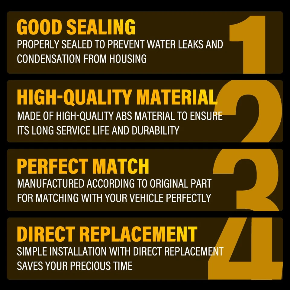 2件装后置发动机反射器镜头盖红色适合梅赛德斯奔驰ML400 ML500 2012-2015 — 第 3/4 张图片