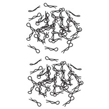 100pcs 1/10 1/12 1/16 RC Car Buggy Bodyshell Clips Pins for Redcat HPI HSP Acce