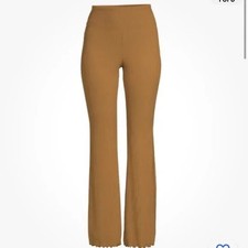 No Boundaries Trailblazer Brown Ribbed Flare Pants W/Lettuce Edge Hem XL 15-17