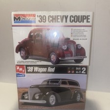 Monogram 39 Chevy Coupe And AMT 39 Wagon Rod  Lot Of 2 Car Model Kits