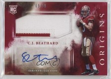 2017 Panini Origins Rookie Red 65/99 CJ Beathard #107 Jumbo Patch Auto 1b30