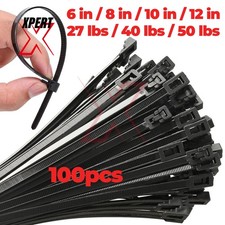 100 Pack Releasable Reusable Zip Ties Nylon Cable Heavy Duty Wire Self Locking