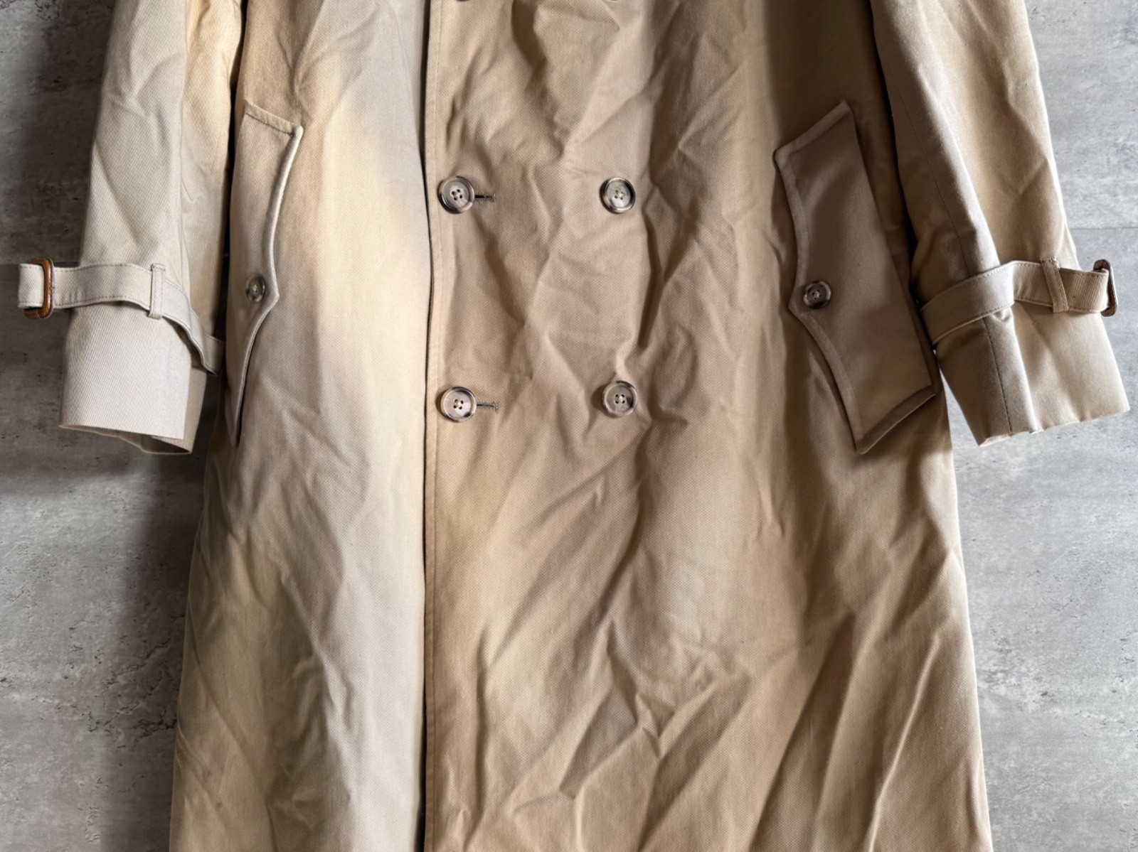 Vintage Christian Dior Monsieur Double Breasted Trench Coat w/ Wool Liner Sz 38R thumbnail 3