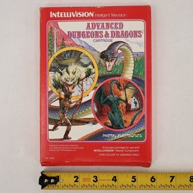 Vintage Mattel Intellivision Advanced Dungeons & Dragons Game Cartridge Box 1982