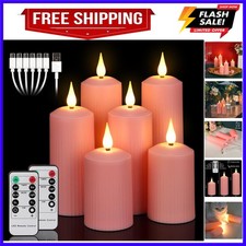 Rechargeable Flameless Candles with Remote Timer, in/Outdoor Waterproof LED F...