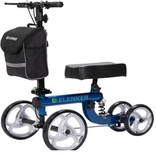 Knee Scooter Steerable Deluxe Medical Walker Crutch Alternative Blue