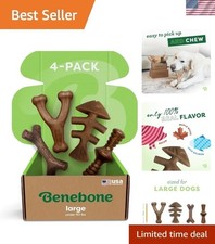 Real Flavor 4-Pack Dog Chew Toys for Large Dogs   Perfect for Aggressive Chewers