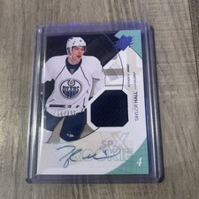 2010-11 SPx Rookie Jersey Auto Taylor Hall /499 Edmonton Oilers