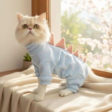 Funny Dinosaur Shape Cat Clothes Warm Hairless Cat Thermal Clothing Lightweight