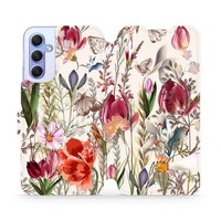 HandyhüLle Mit Klappe FüR Galaxy A34 5G Mobiwear Case Cover Etui Blumenstrauß