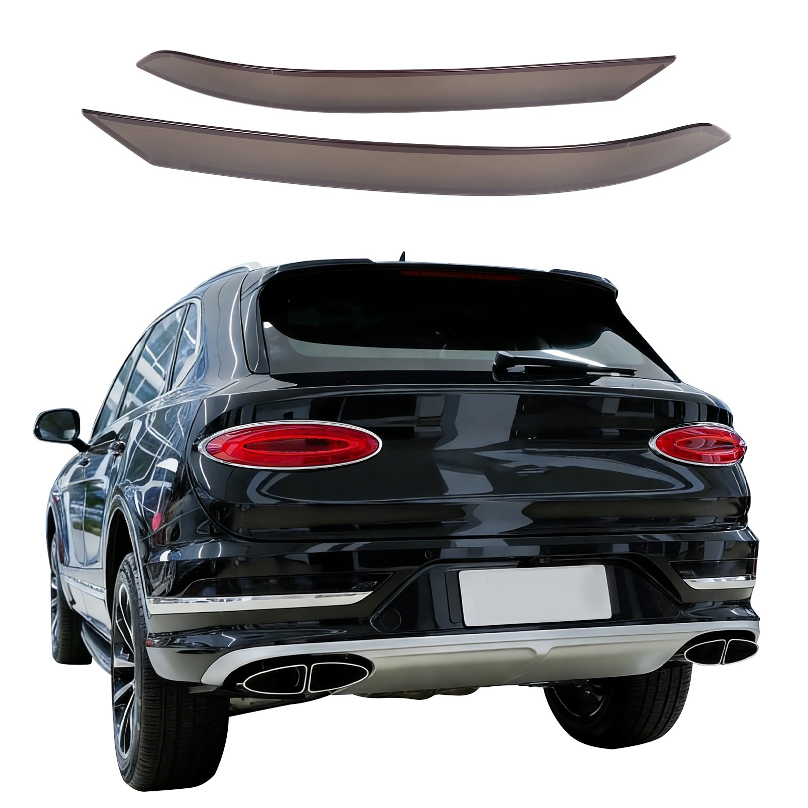Car Rear Tail Fog Light Lamp Cover Strips Fit For Bentley Bentayga 2021-2023