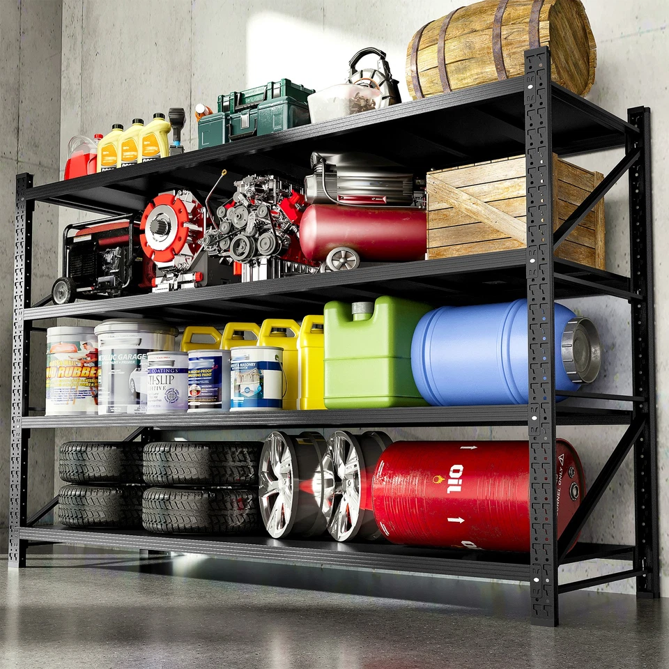 Estantería de garaje de alta resistencia - Estantes de almacenamiento de metal de 48 y 71" W para almacén Foto 2 de 2