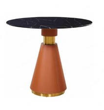 Dining Room Table Round Dining Table Black Round Table Style Modern Stainless Steel Luxury