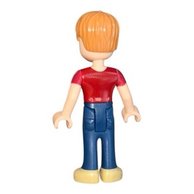 LEGO Friends Minifigure frnd226 HENRY Red Shirt w Pocket Blue Pants From # 41318