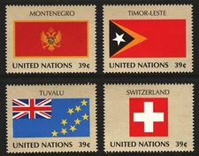 UN - New York . 2007 Flags (921-924) . Mint Never Hinged