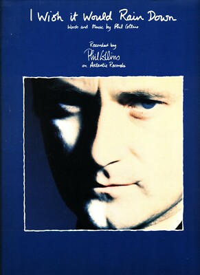 PHIL COLLINS I WISH IT WOULD RAIN DOWN SHEET MUSIC PIANO/VOCAL/GUITAR/CHORDS NEW