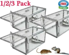 1-3Pack Mouse Trap Rat Trap Rodent Trap Live Catch Cage Easy to Set Up and Reuse