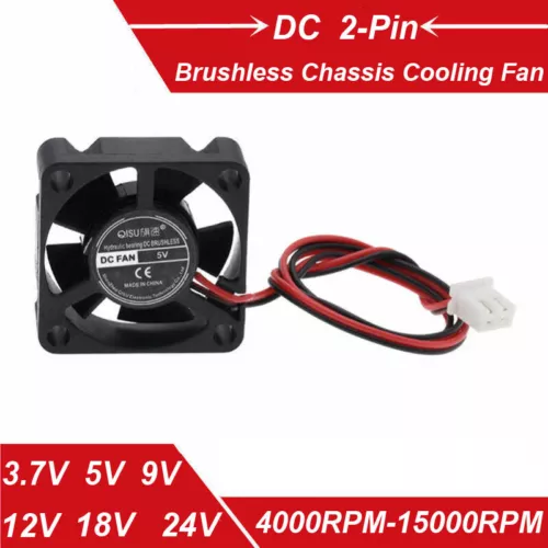 DC Brushless Chassis Cooling Fan 3010 30mm x 10mm x 10mm 2 Pin Cable 3.7V-24V