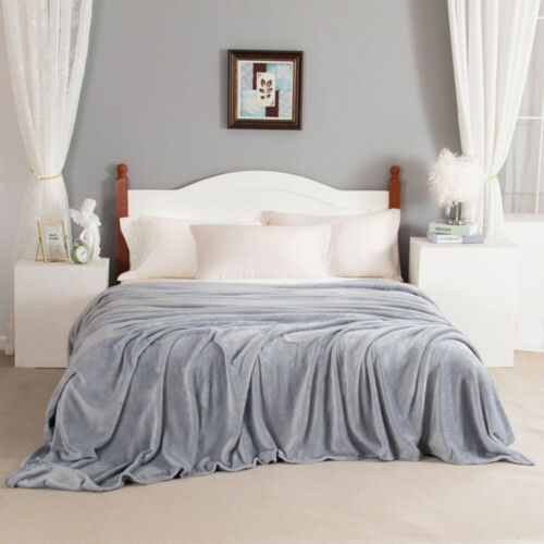 Extra Large Fleece Blanket Super Soft Reversible Bed Sofa Throw Double & King - Picture 12 of 20