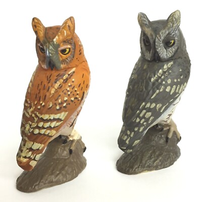Choco Q Mini Figure Bird Eurasian Scops Owl Red & Gray Kaiyodo Japan choco egg