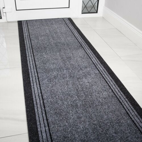Best Non Slip Dirt Catcher Runners Custom Extra Long Hallway Runner Rug Grey UK - Picture 6 of 10