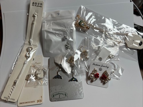 Lot of Fancy Costume Fashion Jewelry Necklaces Rings Bracelet Earrings All NWT - Picture 2 of 18