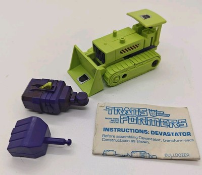 Vintage Transformers G1 Original Constructicons Bonecrusher w/ Devastator  Parts